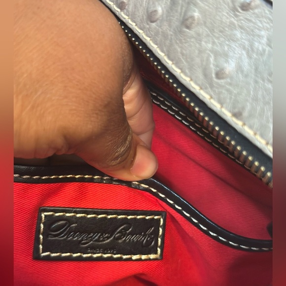 Dooney & Bourke Gray Ostrich Lexington Purse - Picture 12 of 17